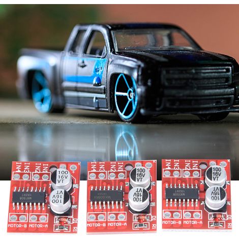 Lot de 3 modules de commande de moteur CC bidirectionnels 1,5 A à régulation de vitesse PWM avec double pont en H (remplace le L298N). (1/5)