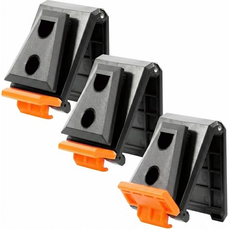 Lot de 3 Supports de Fixation pour Ceinture Porte-Outils - Connecteurs Robustes en ABS pour Sacoches de Travail - Compatible avec Système ClipTech - Accessoire pour Électricien et Charpentier (1/5)