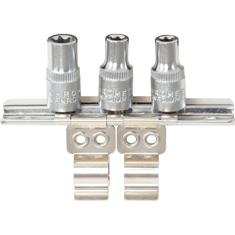 Barrette à clips 1/4" avec support pour 3 douilles KS Tools