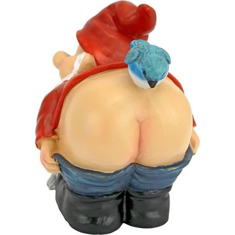 Boule de Noël - Jardin Gnomes Figurine - Loonie Moonie Gnome - Méchant Gnomes - Mooning Gnomes Statues (1/4)