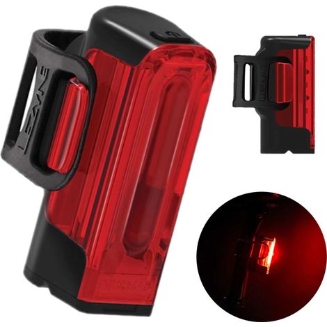 Luz trasera para bicicleta Lezyne Strip Drive 300+ negra con USB, 300 lúmenes (1/5)