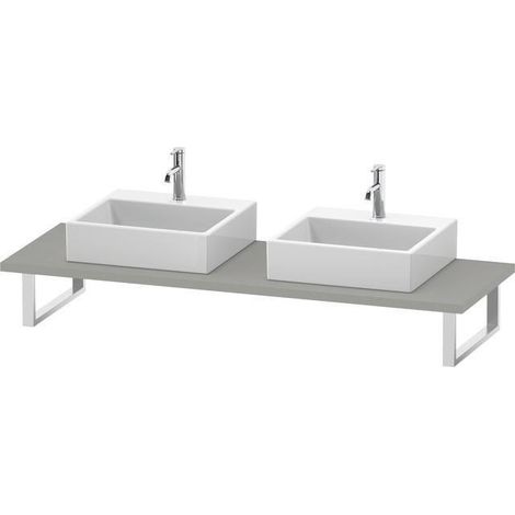 Duravit DuraStyle console per lavabi da appoggio e lavabi da incasso, spessore pannello 30mm, dimensioni 2000x550mm, con 2 tagli., Colore (anteriore/corpo): Bianco opaco Decor bianco opaco - DS107C018