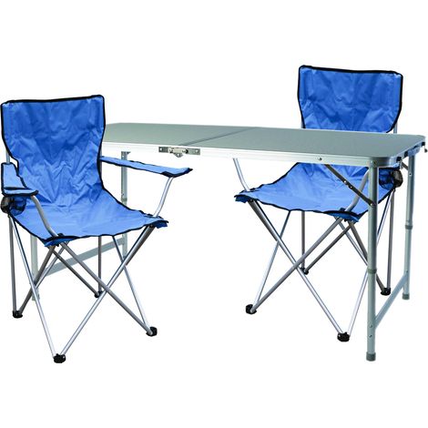 3-teiliges Campingmöbel Set Blau-MMC330872+2xMSP1001 (1/4)