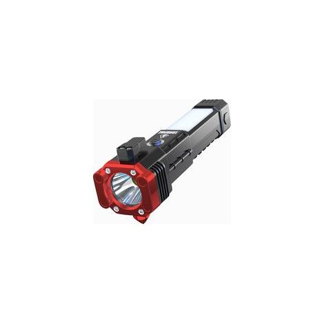 Lampe torche LED rechargeable, marteau de sécurité, plastique, rouge (1/5)