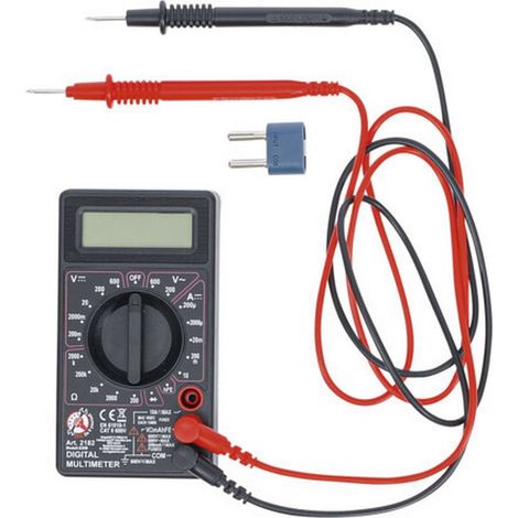 Bgs Technic – Multimètre numérique CAT II – Tension 600V, courant 10A, résistance 2000kOhm – Test de diodes et transistors – Affichage état batterie (1/3)