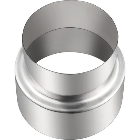Tuyaux de Poêle Réduction Conduit Raccordement Connecteur de Conduit de Cheminée En Acier Inoxydable ø 100 mm à ø 80 mm (ø100 mm à ø80 mm) (1/4)