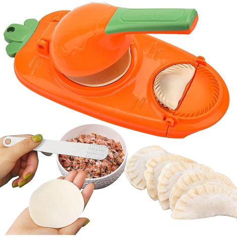 orange-fabricant De Presse Tortilla 2 En 1, Fabricant De Moules Manuels Pour Emballage De Boulettes Presse Pte Empanadas Et Boulettes gadget (1/5)