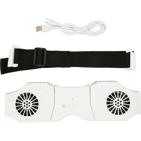 Wiederaufladbarer Ventilator, 8000 mAh, 5 V 2 A, USB-C, 3 Geschwindigkeitsstufen, tragbarer Gürtelclip für Klettern, Wandern und Outdoor-Aktivitäten (1/5)
