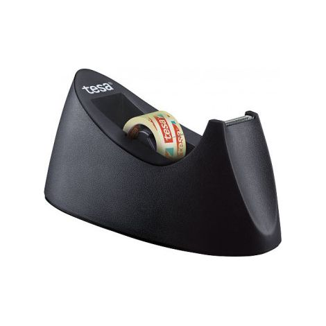 DISPENSADOR SOBREMESA EASY CUT CURVE ANTIDESLIZANTE + 1 ROLLOS 19MM.X10M. NEGRO TESA 53917-00000-00