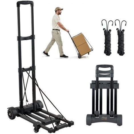 Diable Pliant 4 Roues - Chariot à Bagages Pliable Capacité de (1/5)