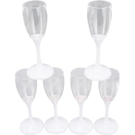 Lot de 6 verres à vin lumineux LED, verres à champagne, éclairage 6 couleurs, décoration intérieure pour fêtes (1/5)