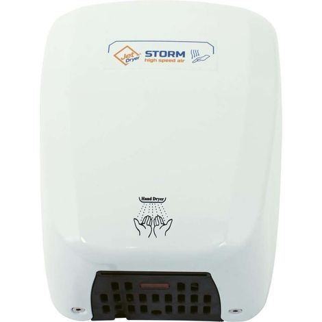 Jet Dryer Asciugamani automatici - Asciugamani elettrico Storm, metallo bianco 8596220006387