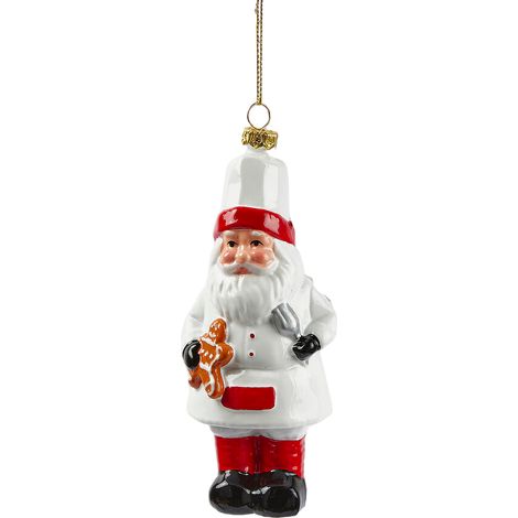Pendaglio per albero di Natale "Faccia Babbo Natale" da 20 x 10 x 12 cm