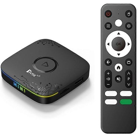 TV98 Mini Smart TV Box Android 14 ATV Ultra HD 8K Video 2,4/5 GHz Wifi6 Tragbarer Mediaplayer mit Sprachfernbedienung (1/5)