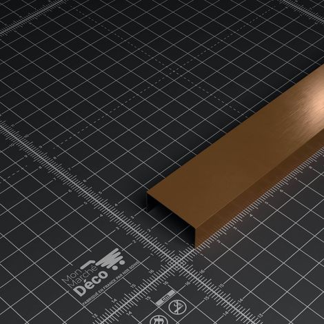 Profilé U Décoratif pour Panneau Tasseau Bois - Cuivré - 20 cm (1/4)