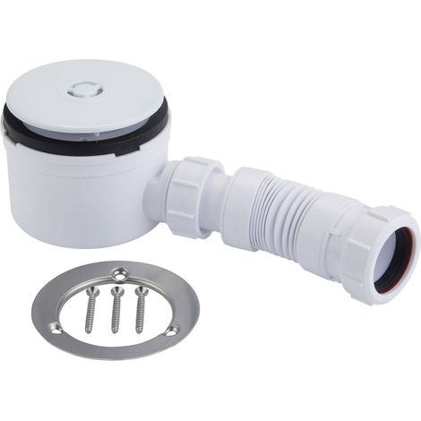 McAlpine 3 Pin Shower Trap - White Plastic (1/2)