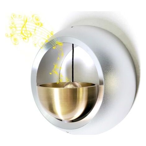 Sonnette magnétique pour porte d'entrée, facile à installer, cadeau créatif (argent) (1/4)