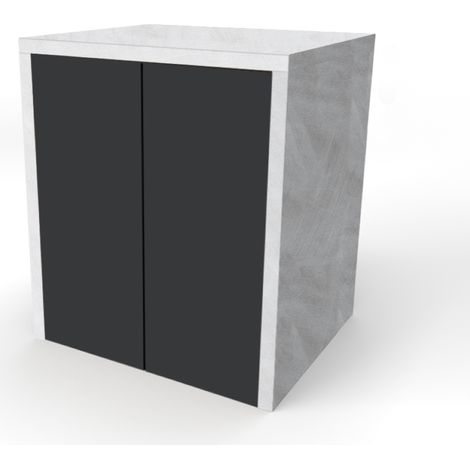 Mobile Coprilavatrice 2 Ante 79x91h in Legno Grafite/Grigio (1/2)