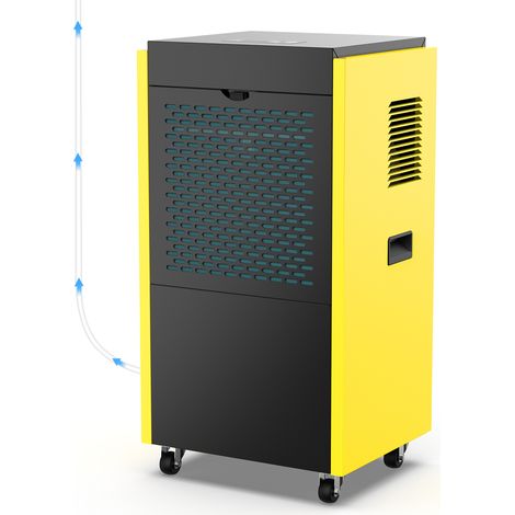 Déshumidificateur Professionnel 90 L/j avec Pompe – Évacuation Automatique contre l’Humidité et les Moisissures, pour Cave, Chantier et Dégâts des Eaux jusqu’à 260 m²