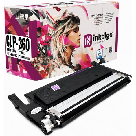 Inkdigo Toner CLT-K406S kompatibel mit Samsung CLP-360 CLP-365 Xpress C410W TÜV-zertifiziert (1/5)