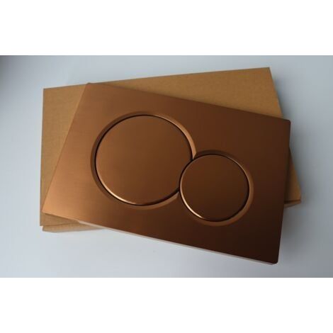 Neptune – Plaque de commande WC double chasse d'eau – Or mat et brillant – Finition moderne – Design épuré pour salle de bains