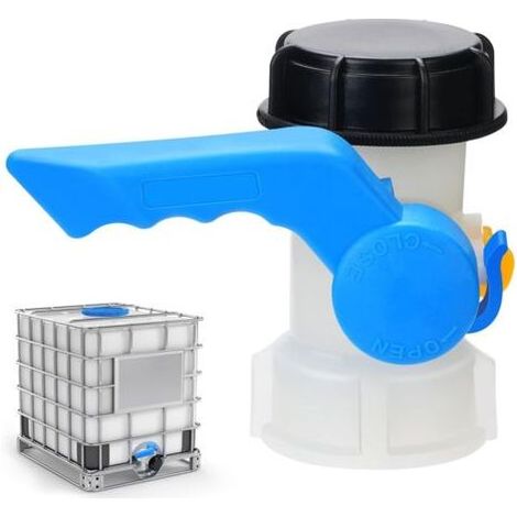 BUNTHAUS PA Vanne Cuve 1000L Plastique, Adaptateur IBC 60mm S60x6 Adaptateur Universel pour Cuve 1000 litres (1/5)