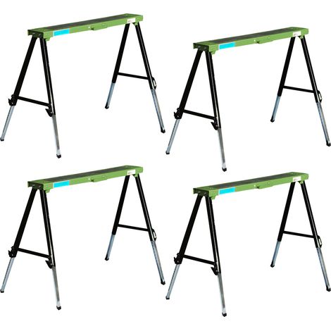 4x Arbeitsböcke klappbar höhenverstellbar bis 91 cm Unterstellböcke Stützböcke Klappböcke (1/5)