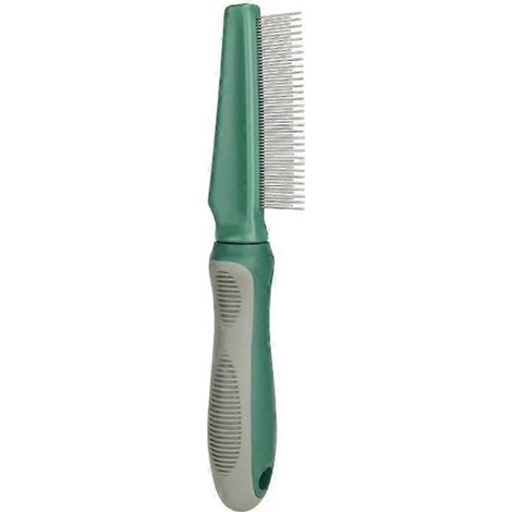 Anti-Haarausfall-Kamm für Katzen und Hunde, Entwirrung mit 61 langen und kurzen Zinken, olivgrüne Pflegebürste, ideal zum Entfernen abgestorbener Haare und zur Reduzierung des Haarausfalls.
