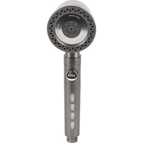 Pommeau de douche filtré, plusieurs modes, look élégant, boost de pression, portable, pour usage domestique, gris (1/5)