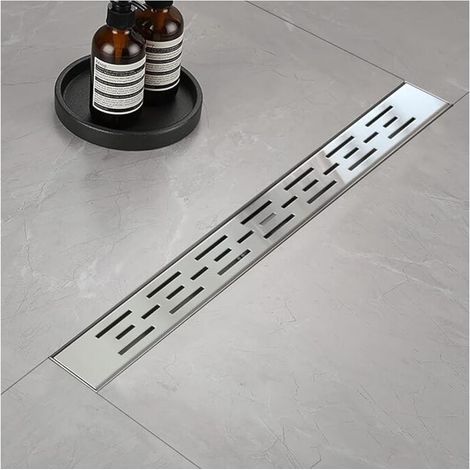 Italian Shower Channel, Short Alignment Shower Channel 100 cm, Stainless Steel Shower Channel with Siphon and Filter