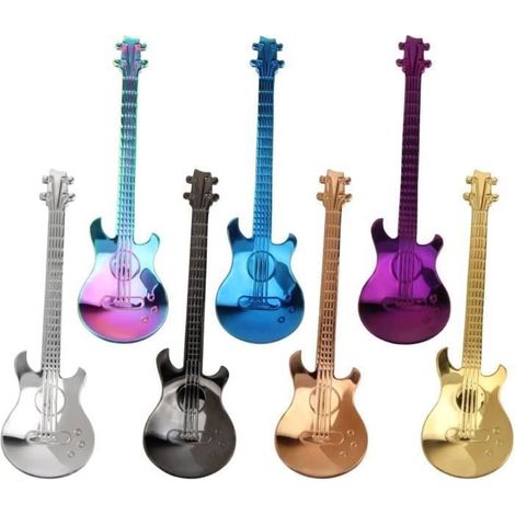 cuillre cafcuillres caf en Acier InoxydableGuitare Cuillres Cafcuillre long manchepour dessertth CUILLERE DE TABL CUILLERE DE TABLE (1/5)
