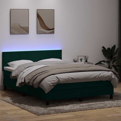 Boxspringbett mit Matratze Dunkelgrün 160x220 cm Samt vidaXL