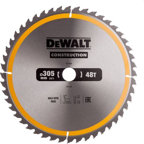 DeWALT - Hoja de sierra 305x30 mm, 48 dientes DT1959