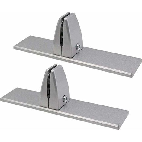 [JAMAIS UTILISÉ]Support de Pince pour plexiglas, Pince de Table pour Protection Anti-Broche, Support en plexiglas, Support de Verre, Support de Serrage Verre Acrylique, Lot de 2 pièces,Silber