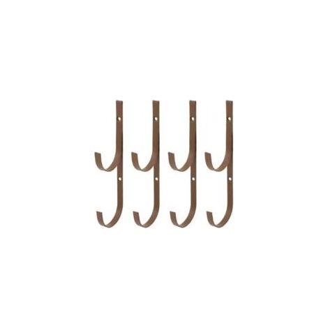 Kit de 4 crochets pour supports métalliques de piscine – Installation facile, couleur café, accessoire d’entretien piscine (1/5)