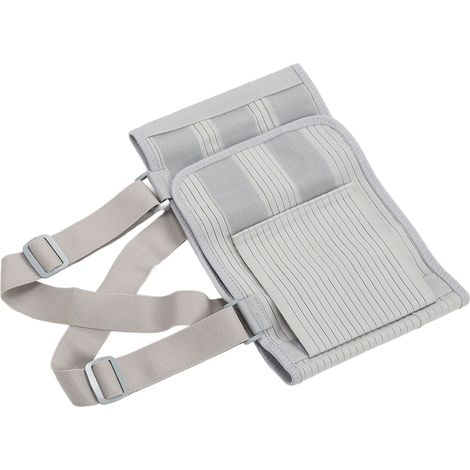 Sangle thoracique respirante élastique double soutien pour fracture des côtes, avec bretelles ajustables, maintien costal confortable et réglable. (1/5)