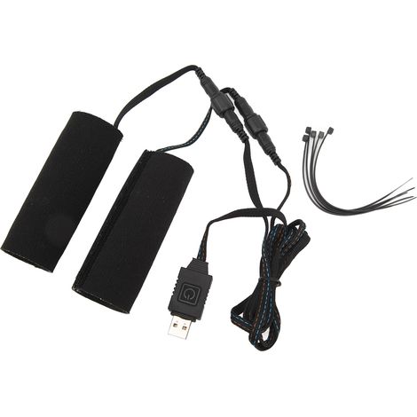 Beheizbare Motorradgriffe, 5V, universell, mit Klettverschluss, 6 Temperaturstufen, mit Speicherfunktion und USB-Anschluss. (1/5)