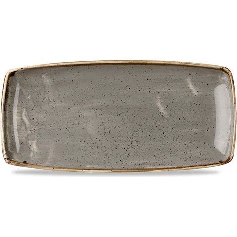 Assiette oblongue Stonecast grise - 295 mm - Finedine (1/5)