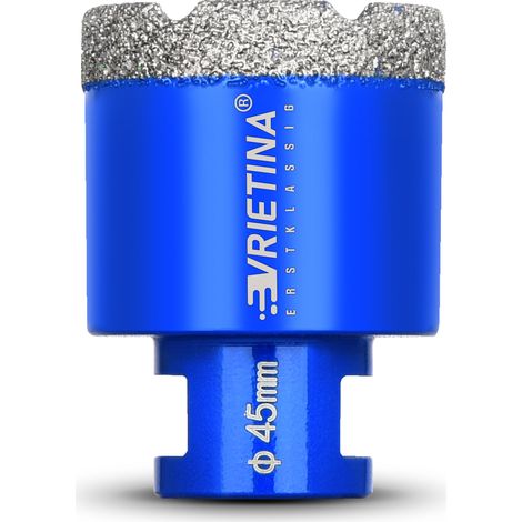 Foret diamanté pour carrelage M14 - 45 mm - Foret diamanté pour verre et carrelage humide / sec - Couronne de forage pour meuleuse d'angle - Scie cloche diamant - Pour carrelage, marbre, granit, (1/5)