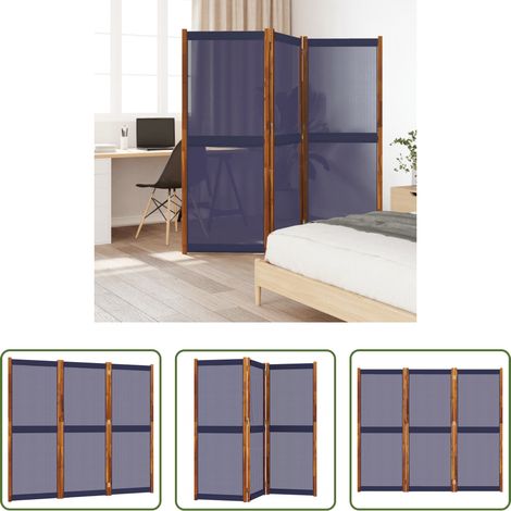 Cloison extérieure - Cloison de séparation 3 panneaux bleu foncé 210x180 cm (1/5)