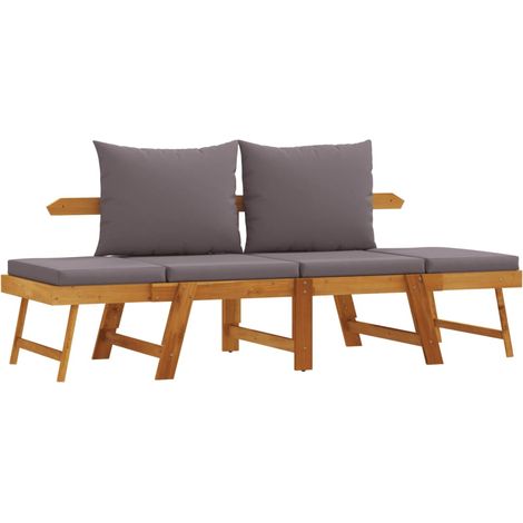 Maison Exclusive - Panca da Giardino con Cuscini 2-in-1 in Legno di Acacia