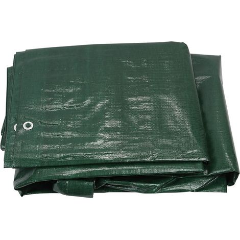Gewebeplane mit Ösen Comfort 6x5m, Qualität 180 g/m2, grün