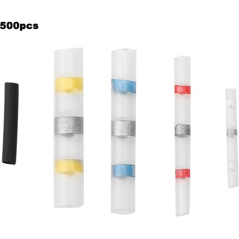 Kit de 500 connecteurs thermorétractables, isolants, bornes de soudage, accessoires et joints d'étanchéité étanches (1/5)