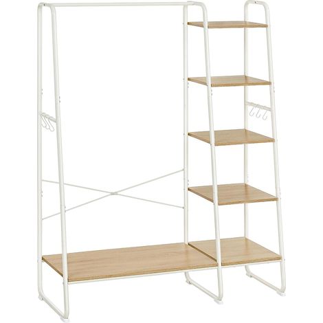 Tectake Perchero blanco robusto 160x120x45 cm (1/3)