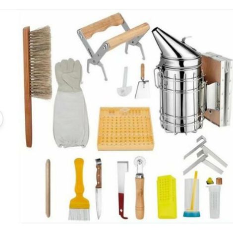 Kit per apicoltura per principianti, attrezzatura per apicoltura, strumenti e forniture per api, kit iniziale per arnia, affumicatore per api.