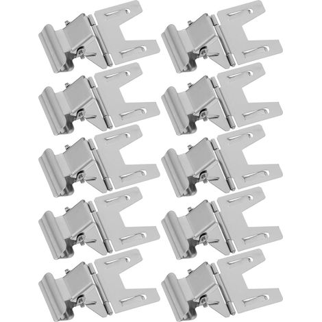 Healifty Lot de 10 clips métalliques pour étiquettes d'étagères (1/5)