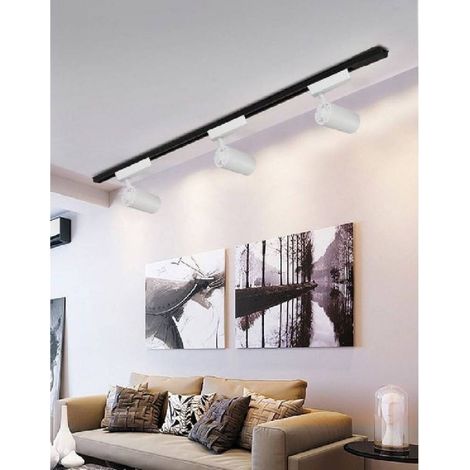 Projecteur Led Cob Avec Rail 30w Lampe Sur Rail Lumière Naturelle Froide Chaude F30w-9a