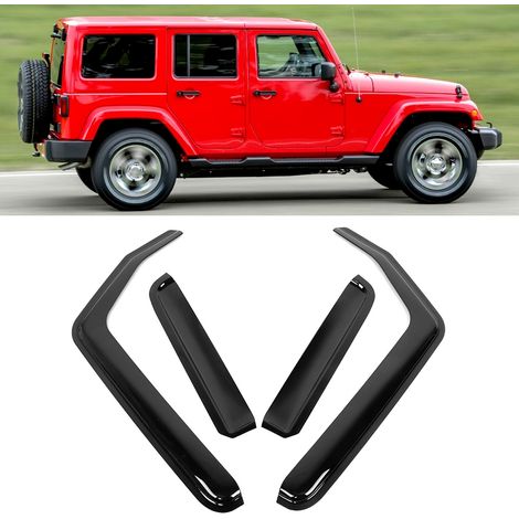 Déflecteurs de pluie et de soleil pour vitres de Jeep Wrangler JK 06-17 4 portes (1/5)