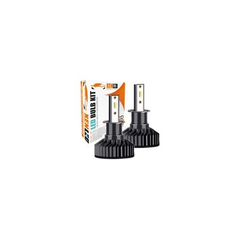 Kit AMPOULES H3 LED Ventilées FF2 - 5000Lms - 6000°K - Taille Mini Lampe de voiture LED (1/5)