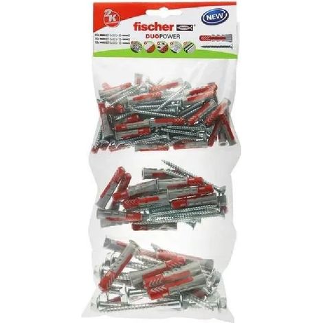 Assortimento di tappi + viti DUOPOWER - 65 pezzi.